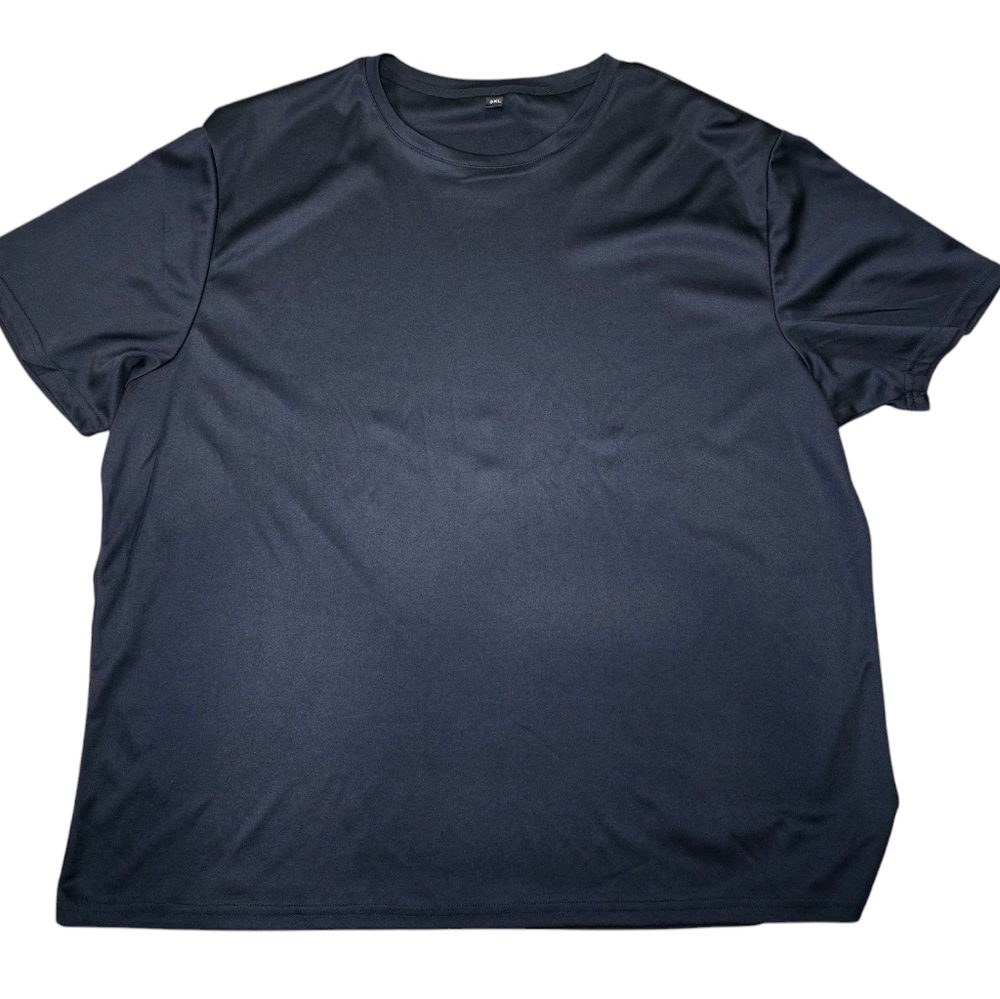 Pre-Owned Unbranded Men's Short Sleeve T-Shirt Black Size 3XL 100% Polyester
